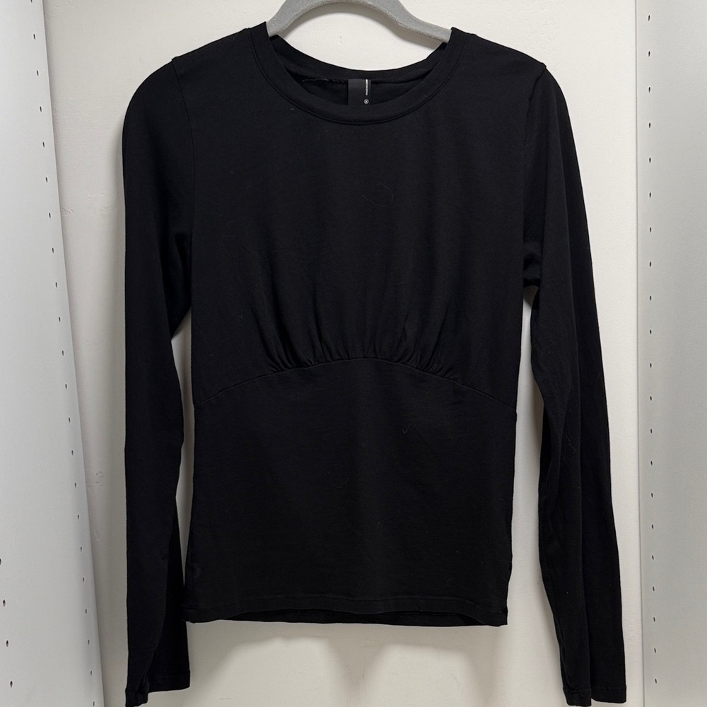 .bobi Empire Seam Detail Black Long Sleeve Top Medium NWOT - Picture 6 of 10